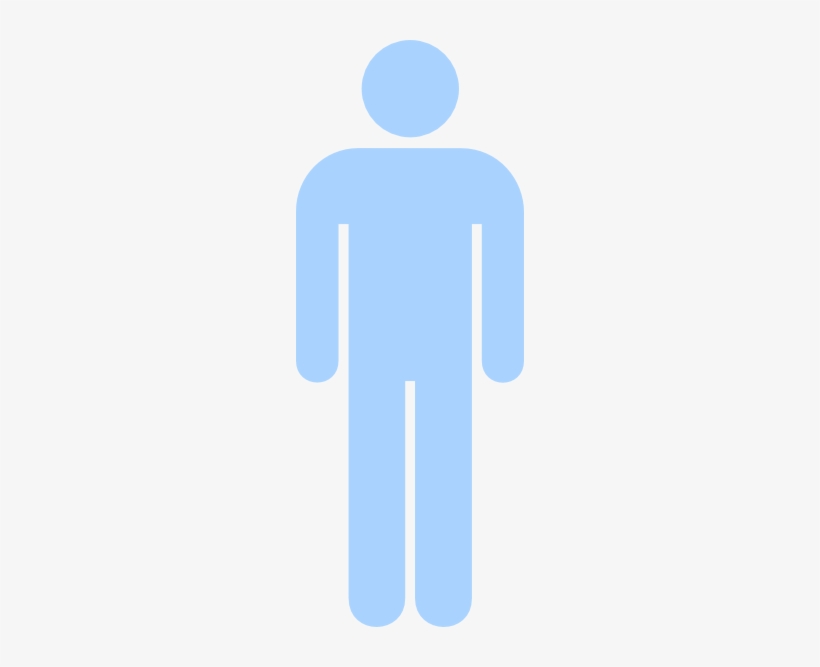 Pale Blue Male Silhouette Svg Clip Arts 228 X 587 Px, transparent png download