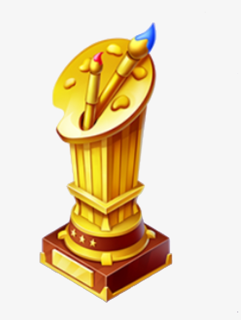 Gold Artist Trophy - Wiki, transparent png download