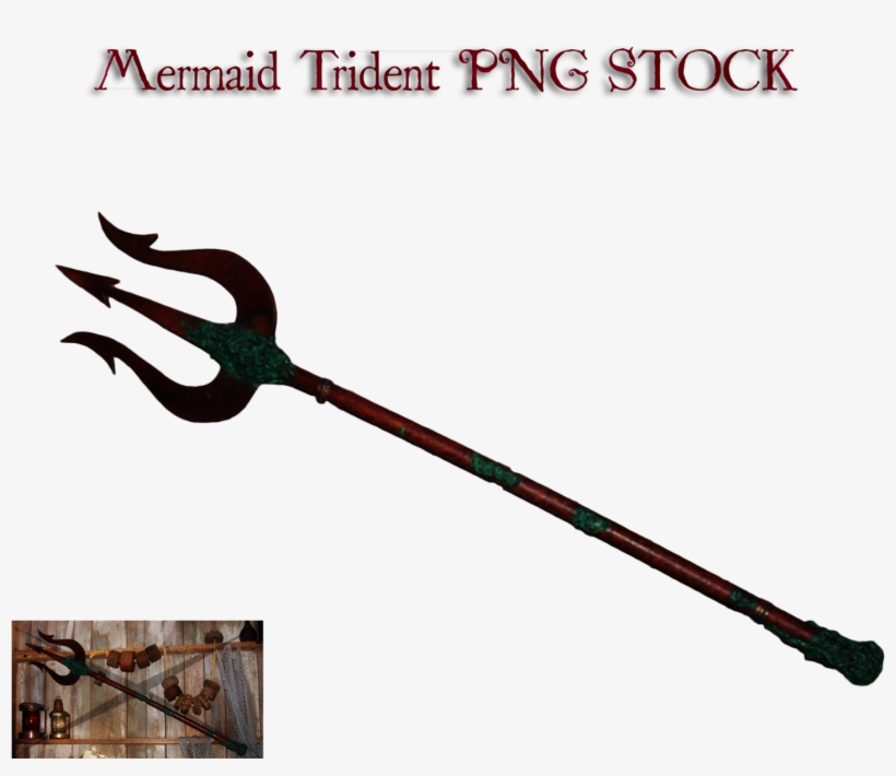 Mermaid Png Stock By Karahrobinson Art - Little Mermaid Trident Png, transparent png download