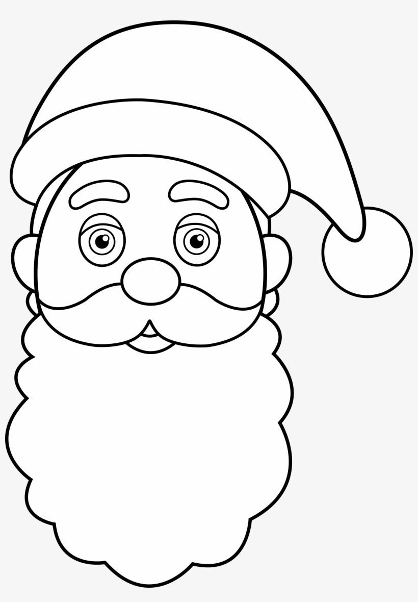 Image Royalty Free Line Art Of Santa Claus Free Clip - Santa Claus Face, transparent png download