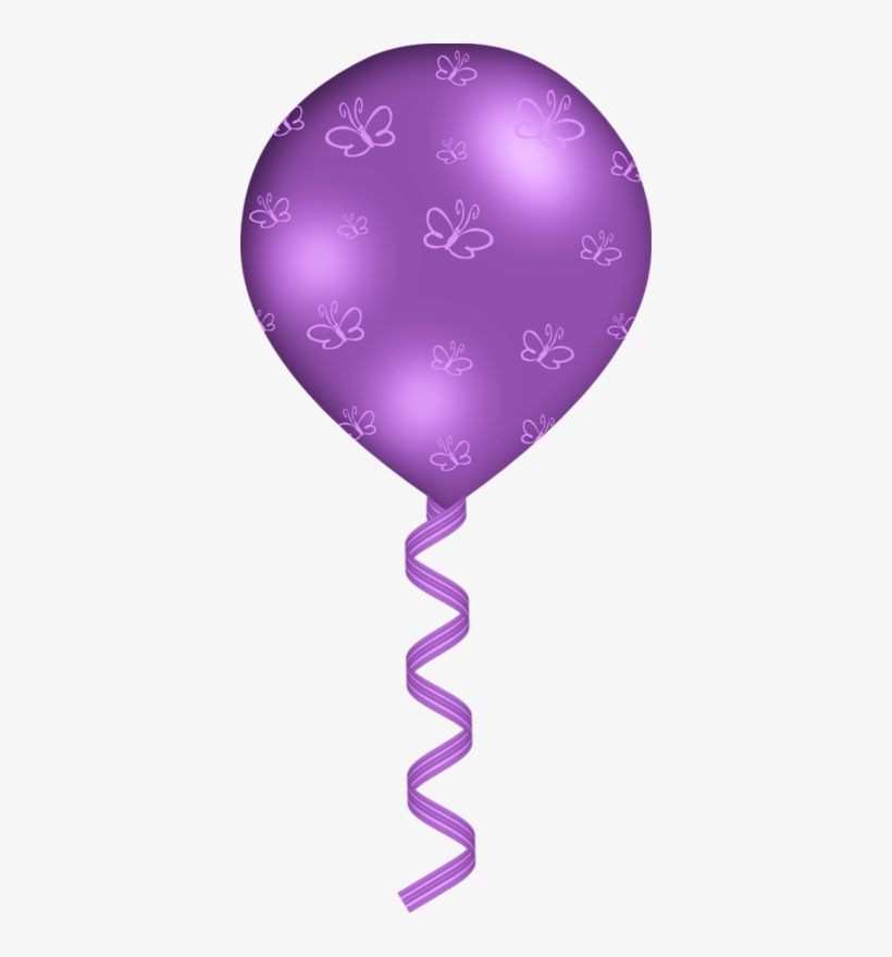 Purple Balloon Clip Art - Globo De Cumpleaños Morado, transparent png download