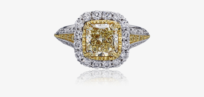 Christopher Designs Ring With Fancy Light Yellow Diamond - Christopher Designs Yellow Diamond, transparent png download
