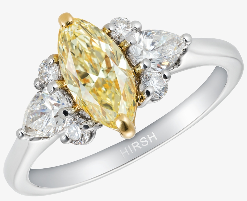 Papillon Yellow Diamond Ring, transparent png download