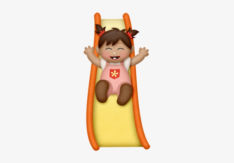 Niños Y Niñas - Girl On Slide Clip Art, transparent png download
