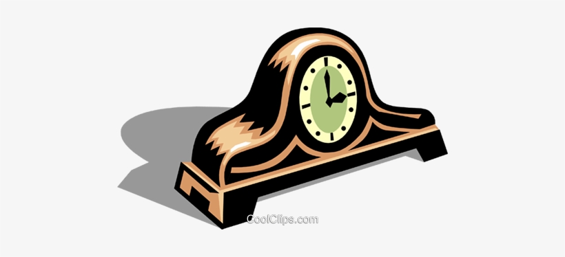 Mantle Clock Royalty Free Vector Clip Art Illustration - Mantle Clock Clip Art, transparent png download