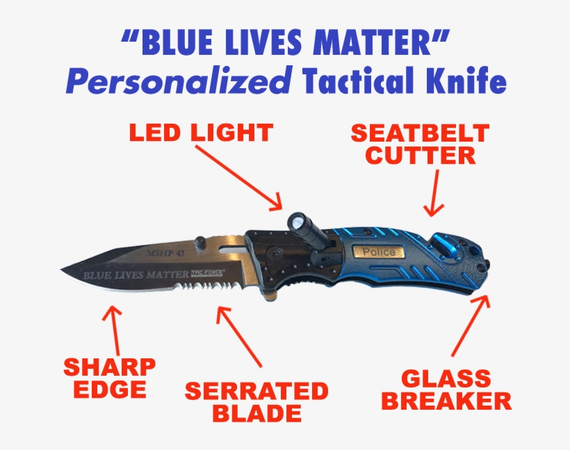 Price $29 - - Blue Lives Matter Knife, transparent png download
