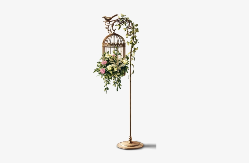 Spring Bird Cage - Illustration, transparent png download
