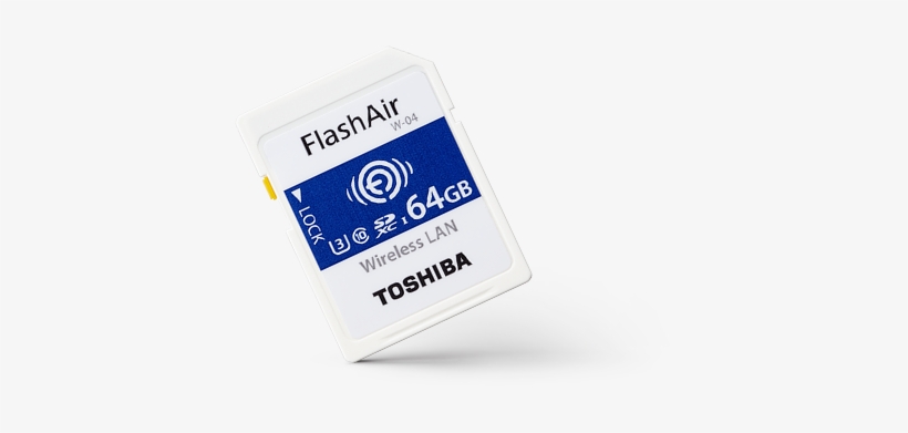 Gone Are The Days Of Switching Sd Cards Between Devices - Toshiba Flashair W-04 Wireless Memory Card - 64 Gb, transparent png download