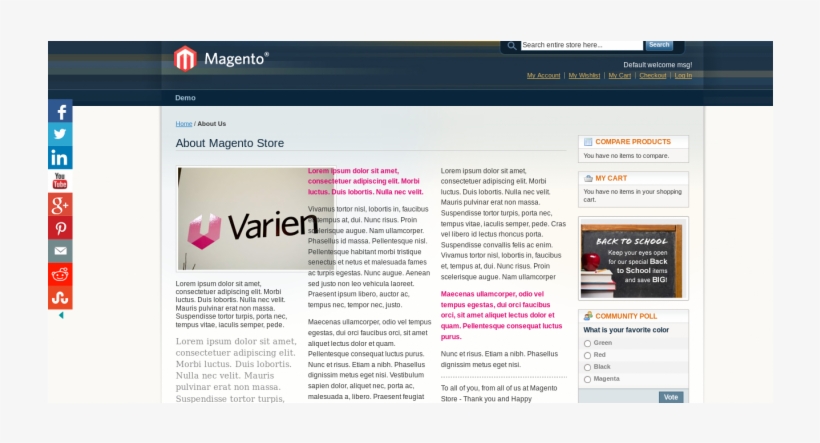 Magento Extension Social Share Button By Raghunathgurjar - Web Page, transparent png download