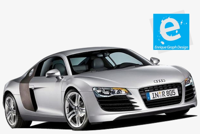 Carro Gris - Audi R8 V8 2007, transparent png download