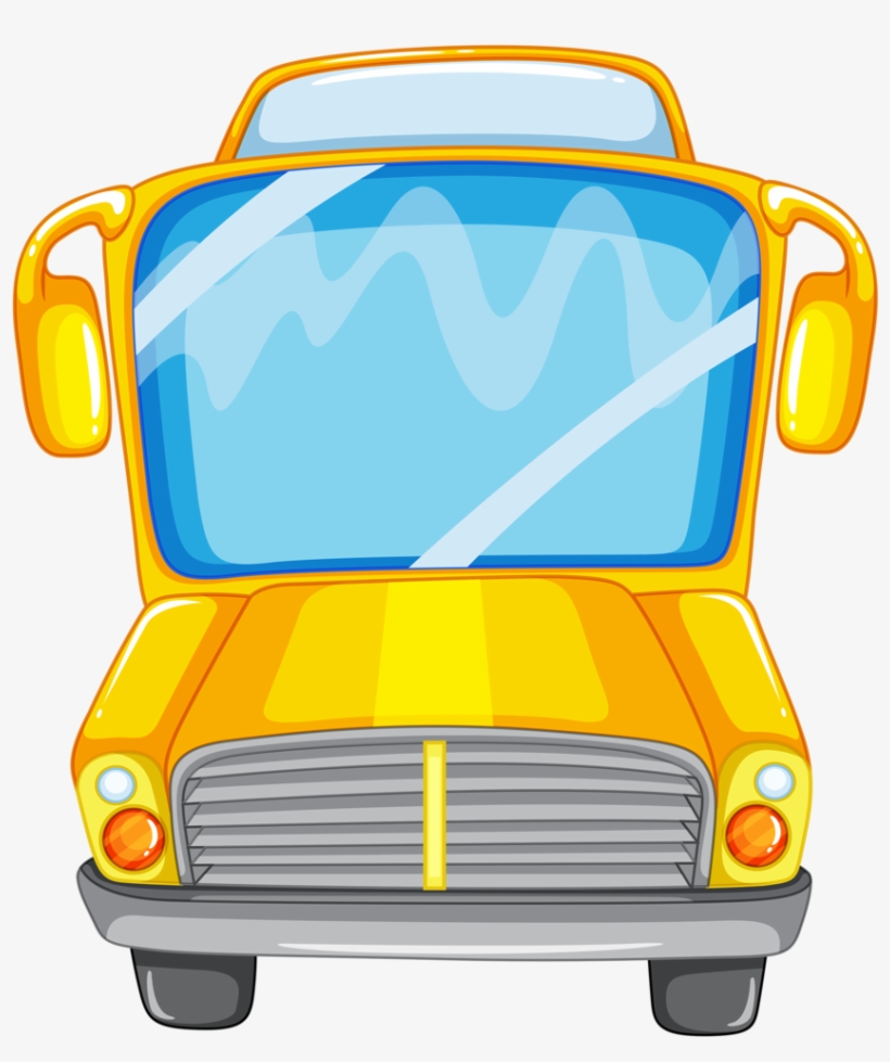 Carro, Ônibus, Metrô E Etc - School Bus With Child Png, transparent png download