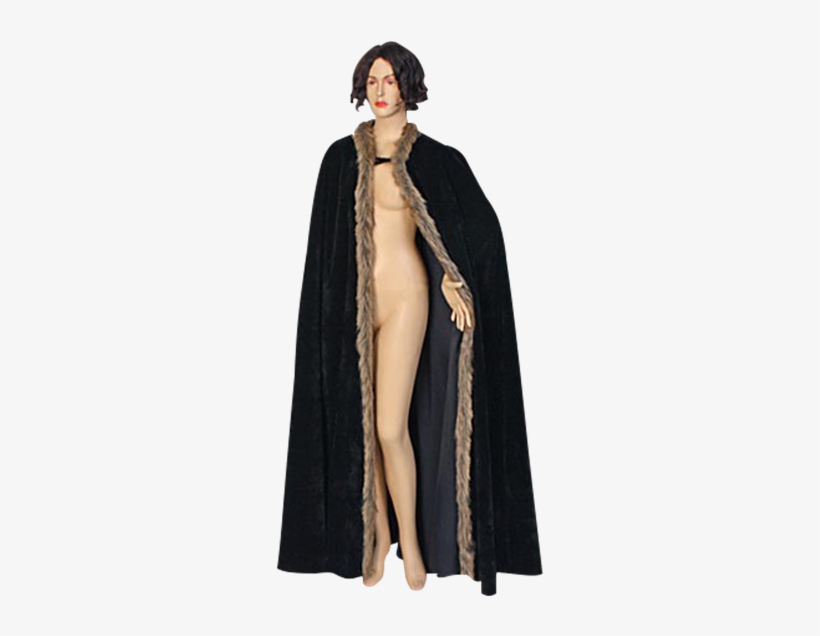Fur Trimmed Cloak - Medieval Fur Cloak, transparent png download