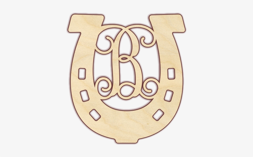 Horseshoe With Monogram - Horseshoe, transparent png download