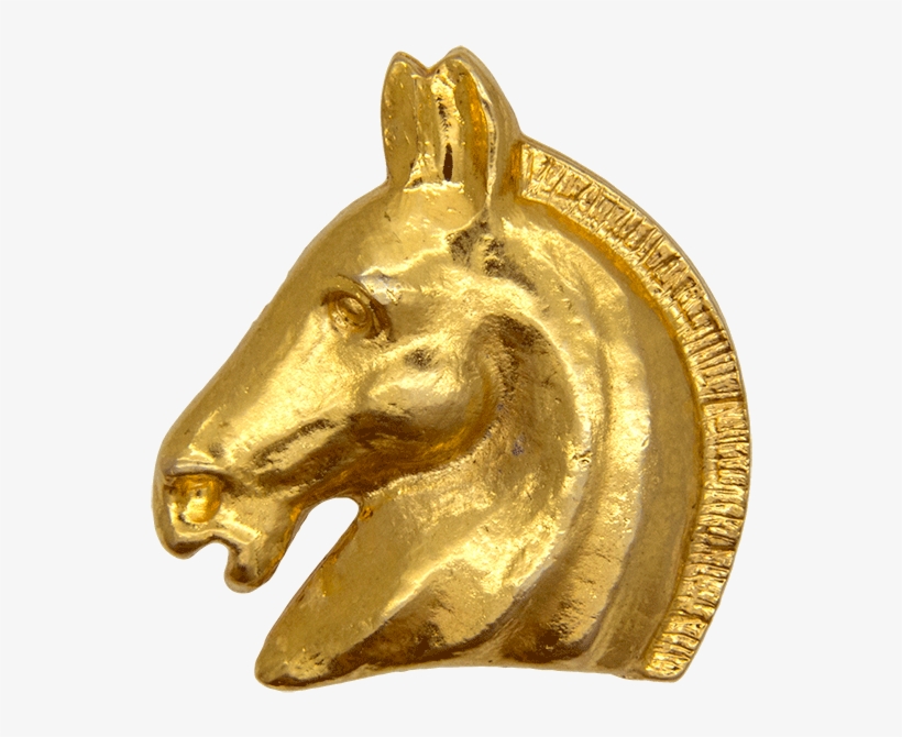 Hermès Horse Safety Pin , Gold - Horse, transparent png download