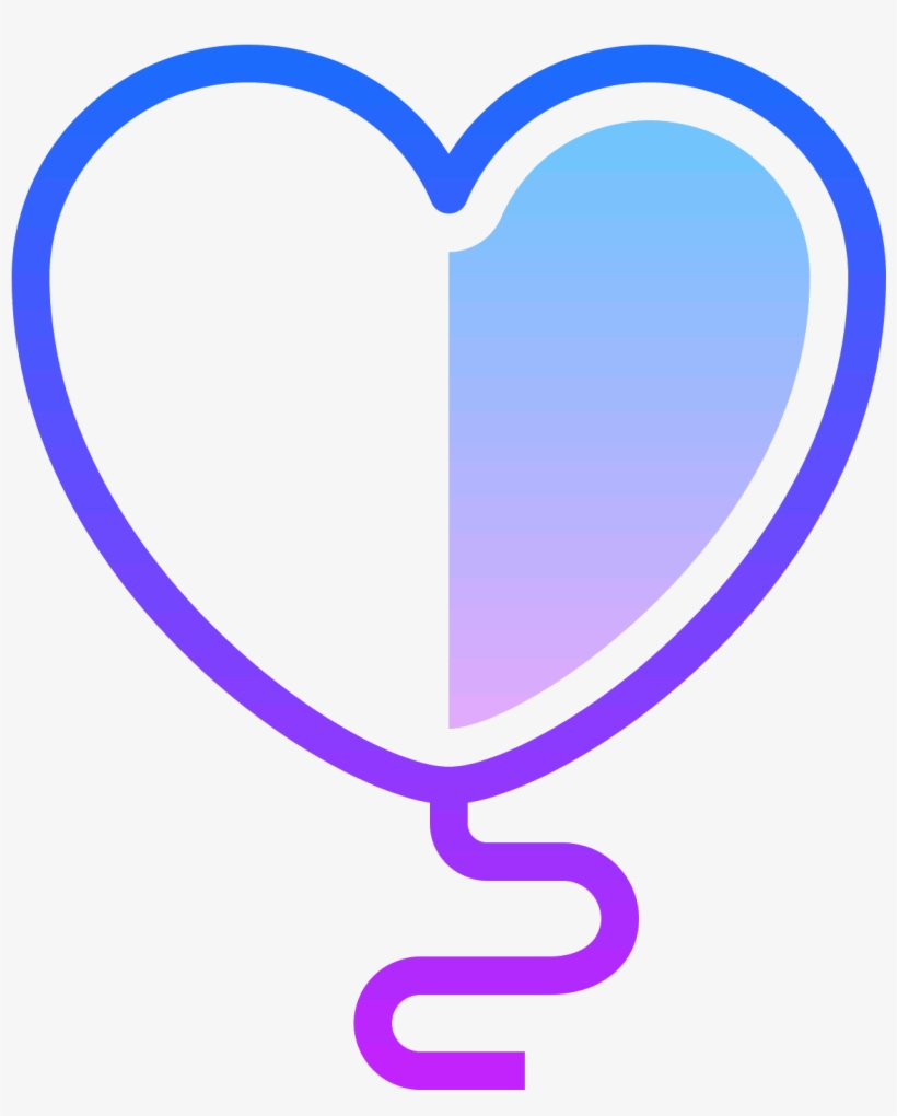 Heart Balloon Icon - Balloon, transparent png download