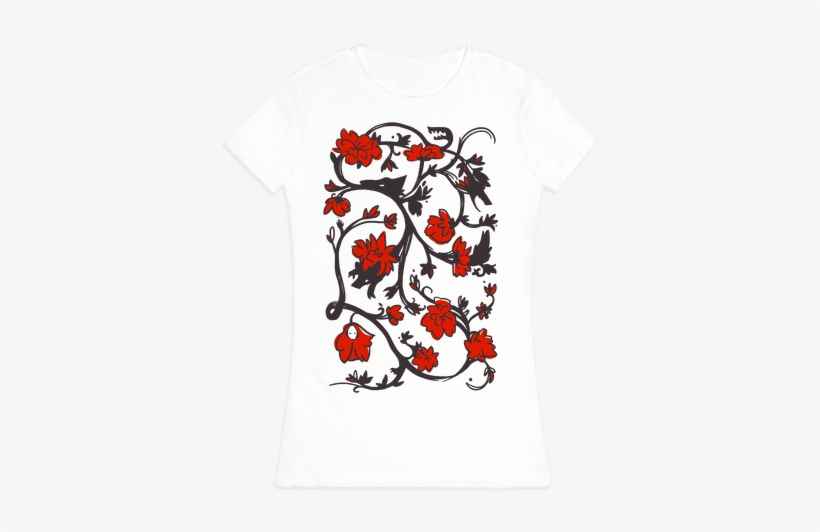 Little Red Riding Hood & Wolf Floral Pattern Womens - Little Hood And Wolf Floral, transparent png download