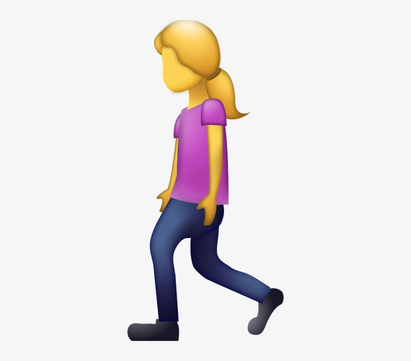 Download Ai File - Girl Walking Emoji Png Transparent PNG - 312x640