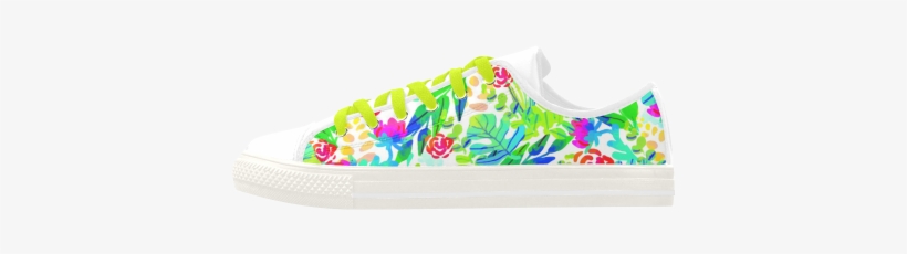 Cute Tropical Watercolor Flowers Aquila Microfiber - Skate Shoe, transparent png download