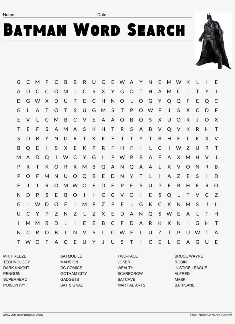 batman word search main image hawaii word search transparent png 2550x3300 free download on nicepng