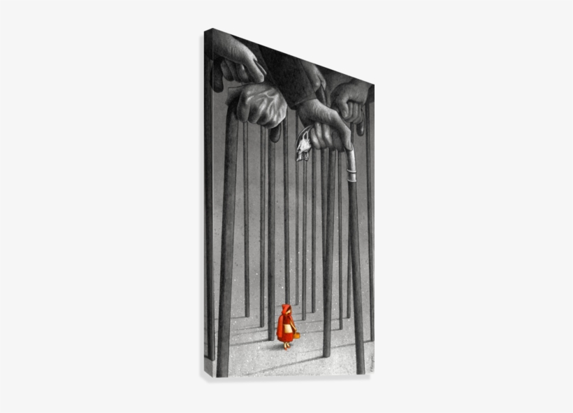 Red Hood Canvas Print - Illustration, transparent png download