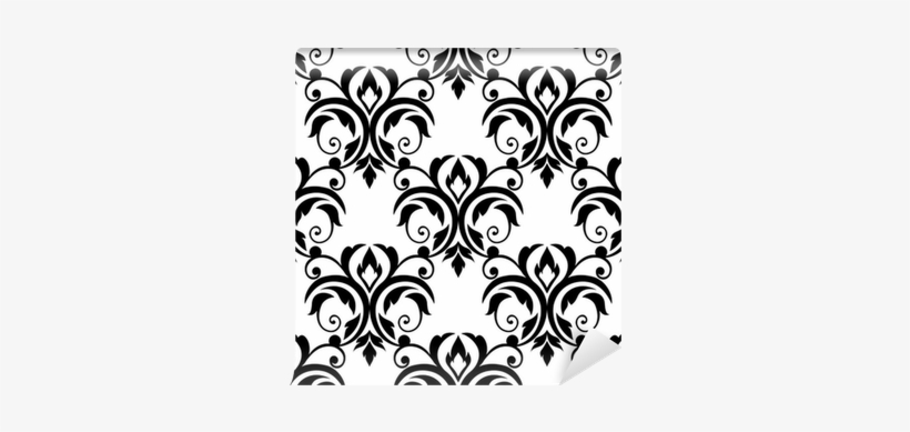 Scrolling Floral Design Elements Wall Mural • Pixers® - Circle, transparent png download