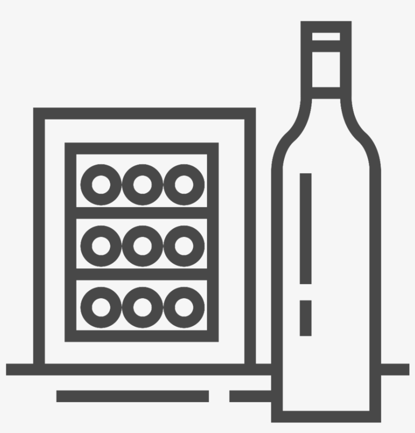 Wine Cooler Icon - Glass Bottle, transparent png download