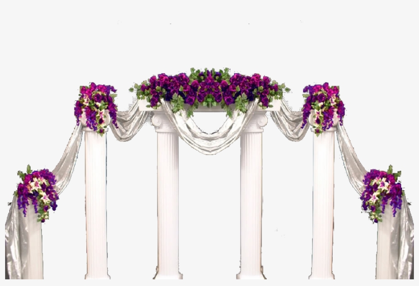 Photo Wallweddingflowers - Wedding Arch Flowers Png, transparent png download