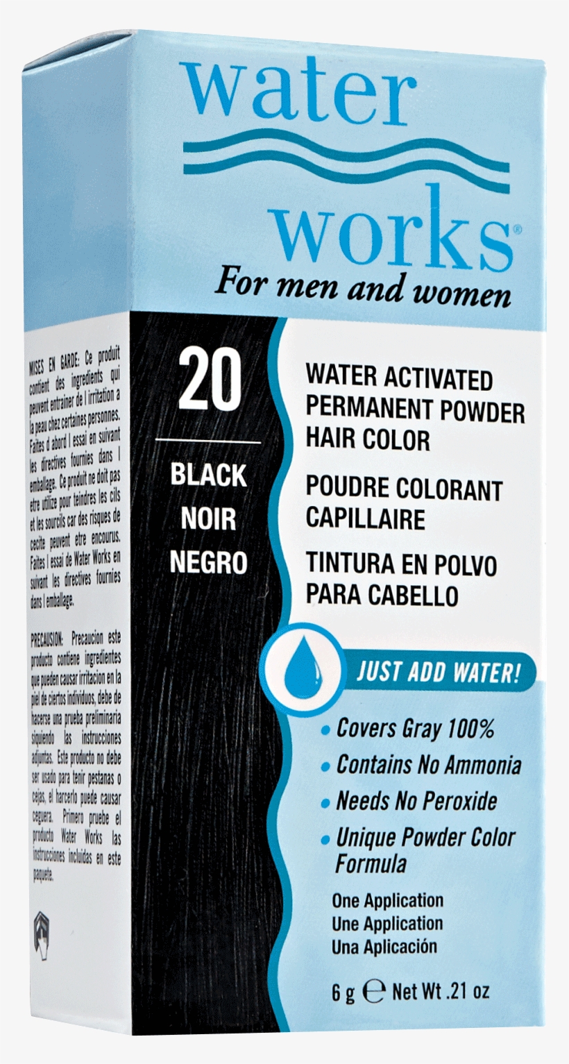 Waterworks Permanent Powder Hair Color, Black, transparent png download