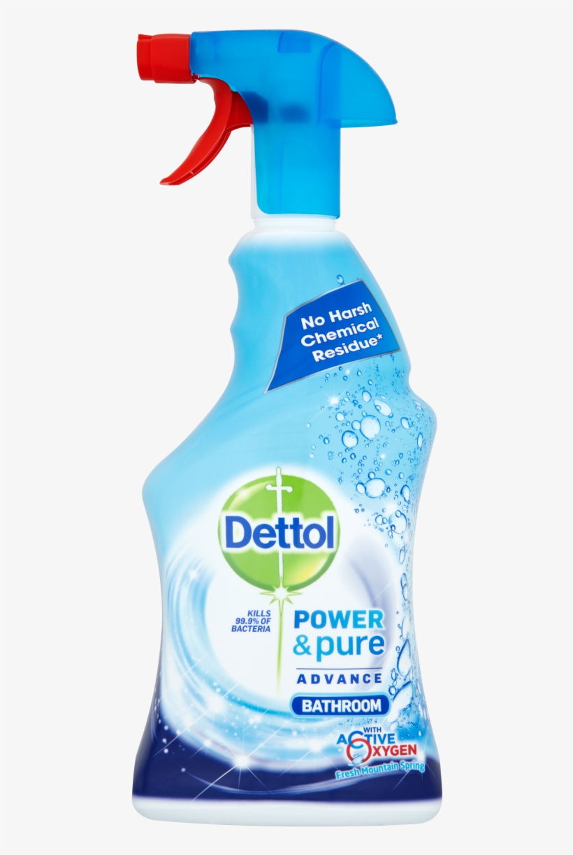 Dettol Power & Pure Advance Bathroom Spray - Dettol Power & Pure, transparent png download