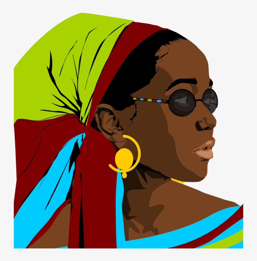 Medium Image - Clip Art Black Woman, transparent png download