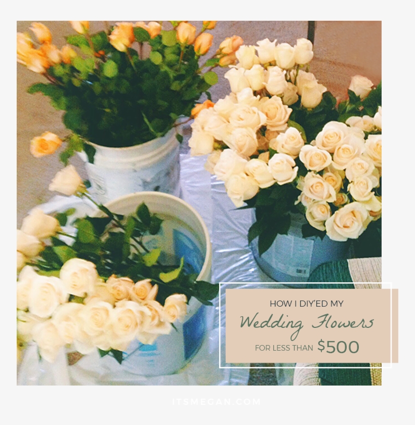 Wedding Flowers In Buckets - Garden Roses, transparent png download