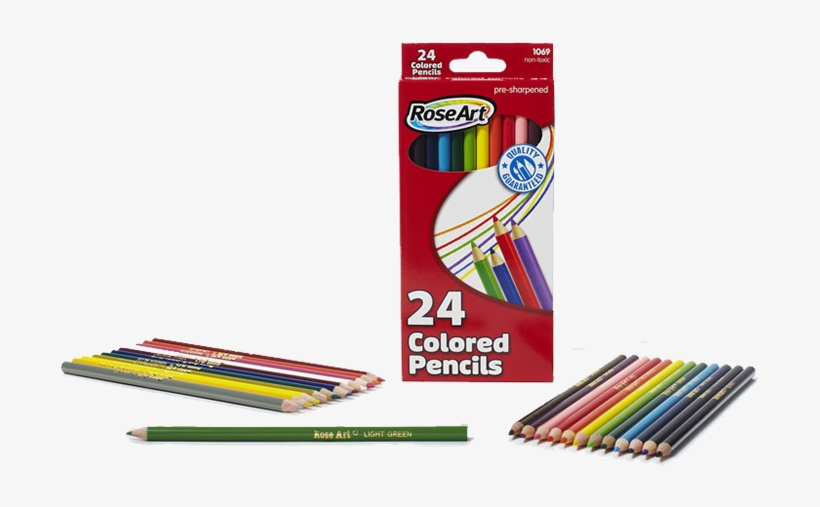 Colored Pencil - Roseart Colored Pencils, 24-count, Assorted Colors,, transparent png download