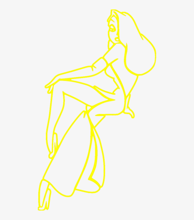 Please Note That The White Image Is A White Sticker - Jessica Rabbit, transparent png download