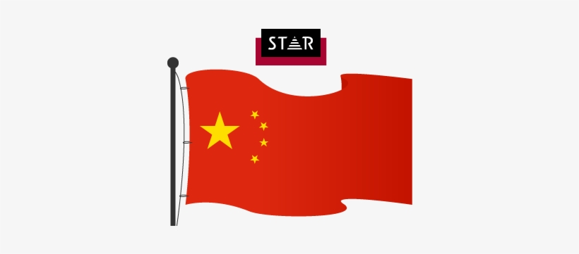 China Flag, Typo States Resignation Of China President - Flag, transparent png download
