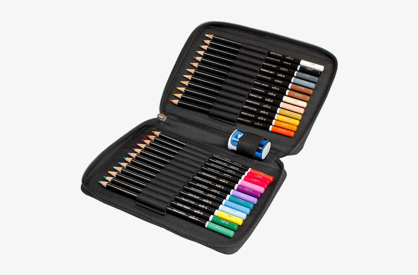 Premium 24 Colored Pencil Set With Case And Sharpener - Colorit Colored Pencil Set Of 24 - Includes Premium, transparent png download
