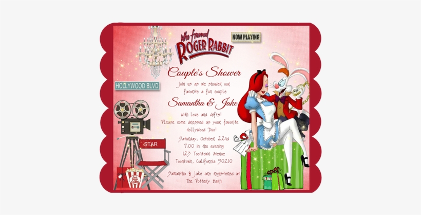 Roger Rabbit Couple'sshower Party And Event Bottle - Cartoon, transparent png download