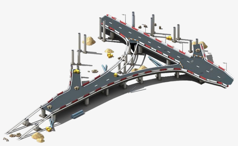 Road Junction Construction - Highway Megapolis, transparent png download