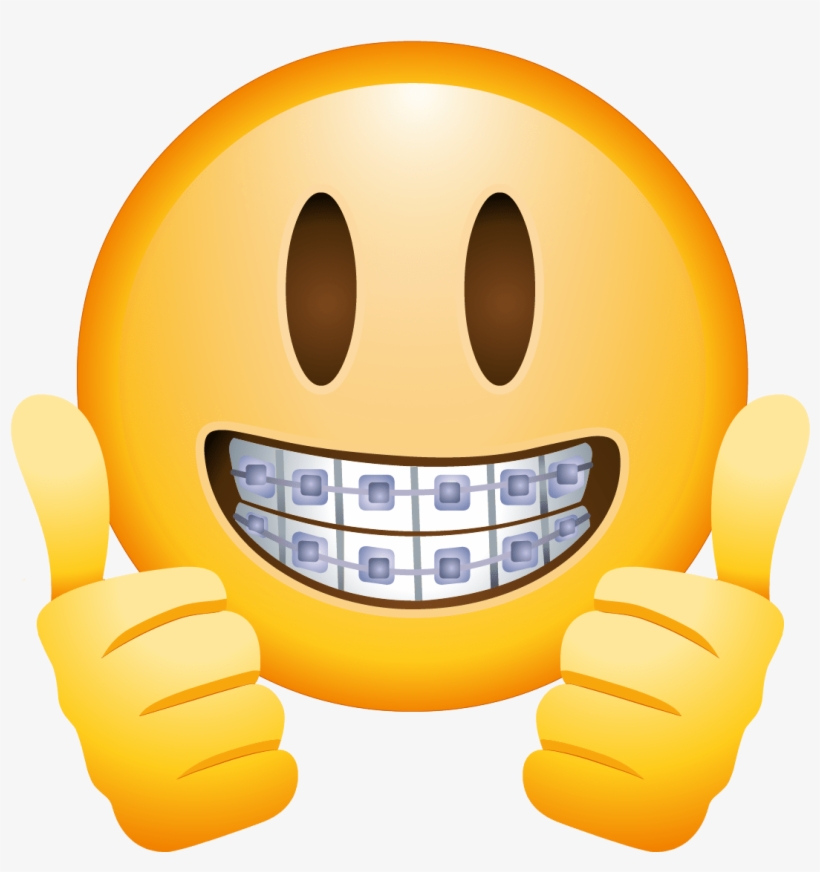 Braces Face Emoji - Braces Emoji, transparent png download
