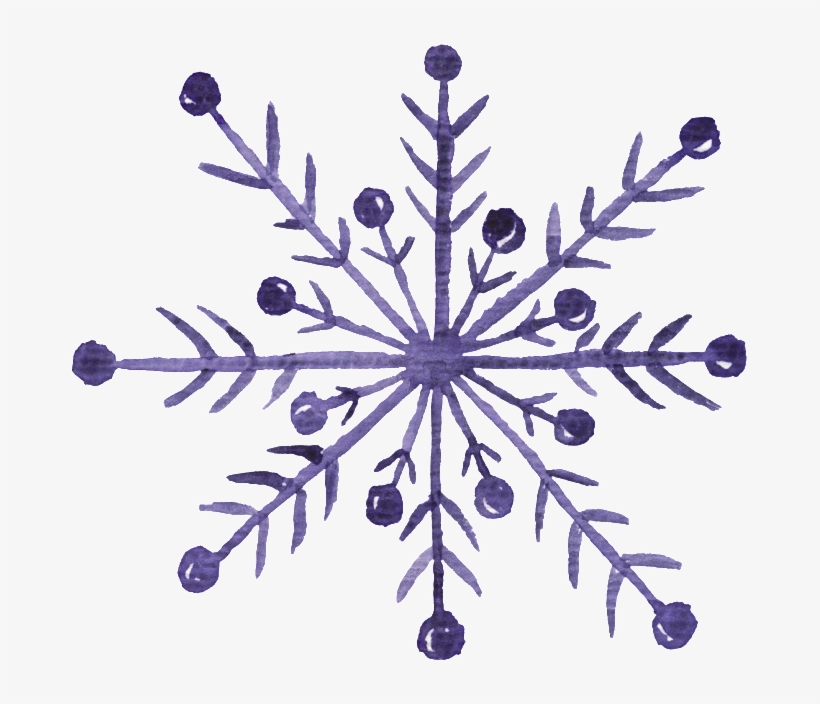 Purple Hand Painted Snowflakes Christmas Transparent - Portable Network Graphics, transparent png download