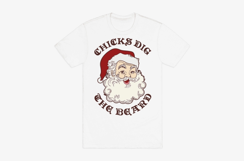 Santa Chicks Dig The Beard Mens T-shirt - Final Fantasy Shirt, transparent png download