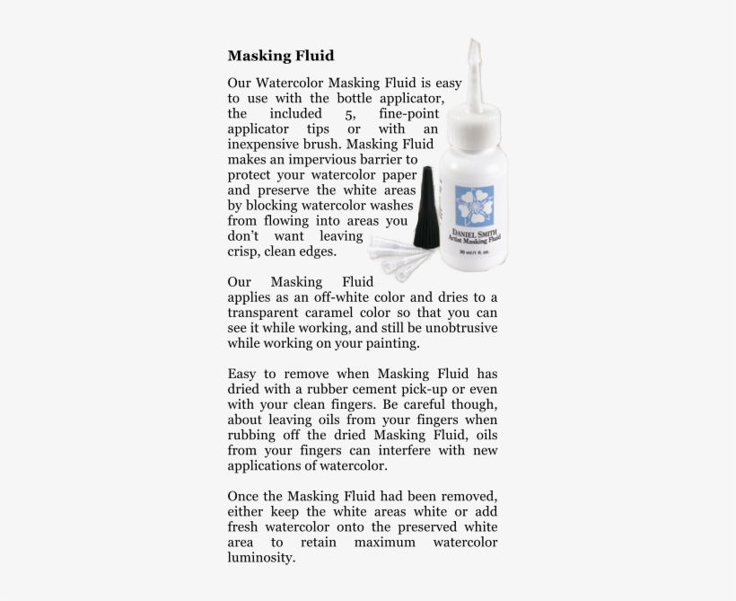 Masking Fluid Our Watercolor Masking Fluid Is Easy - Daniel Smith : Artist Masking Fluid : 30ml, transparent png download