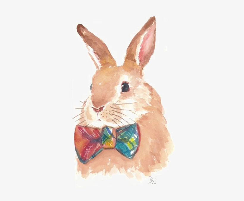 Jpg Free Drawing Wood Watercolor - Rabbit Watercolor, transparent png download