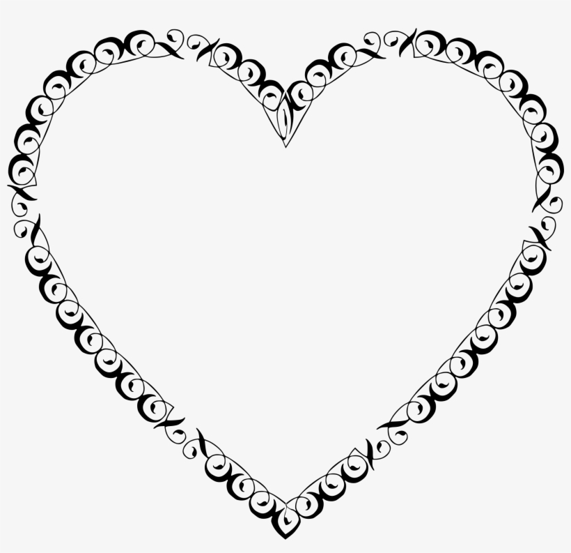 Vintage Filigree Heart Icons Png - Vintage Heart Clipart Png, transparent png download