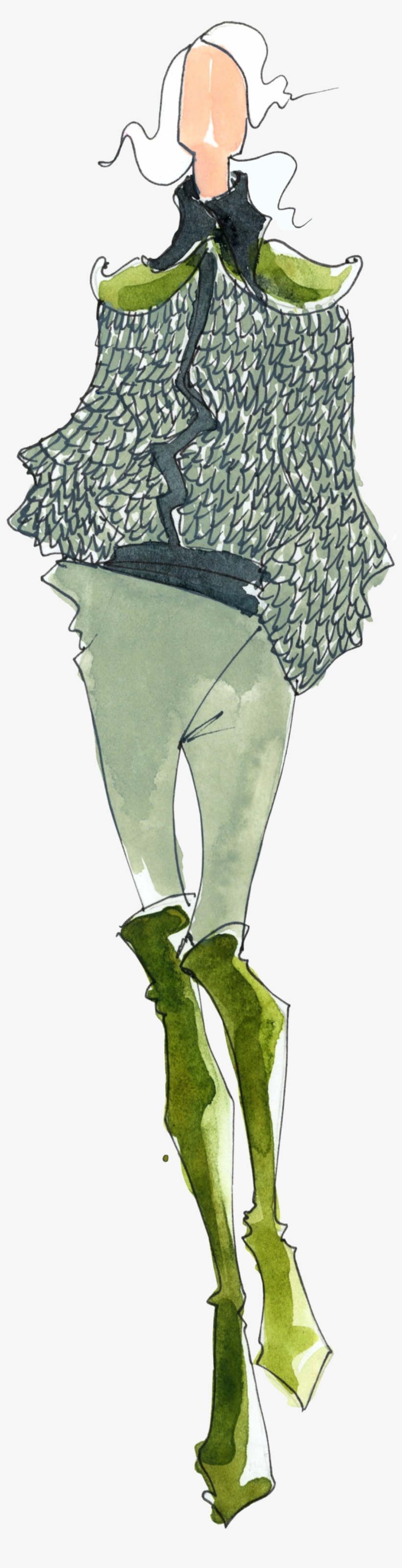 #olgako #fashionillustration #illustration #watercolor - Shoulder Bag, transparent png download