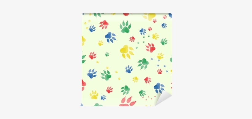 Seamless Pattern Of Dog Paw Marks - Fondo Huellas Perros, transparent png download