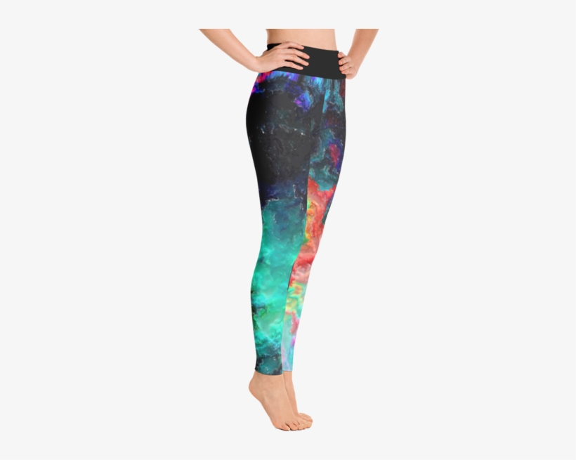 Watercolor Abstract All Over Print Yoga Leggings - Altino Beauty Girl Yoga Pants - #494eaa - Sour Cherry, transparent png download