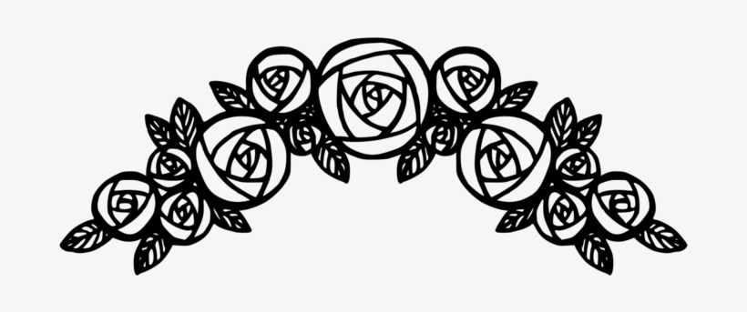 Black Rose Garden Roses China Rose Flower Floribunda - Roses Black And White Png, transparent png download