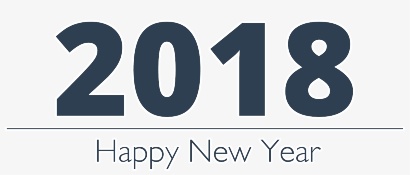 Happy New Year 2018 - Graphic Design, transparent png download
