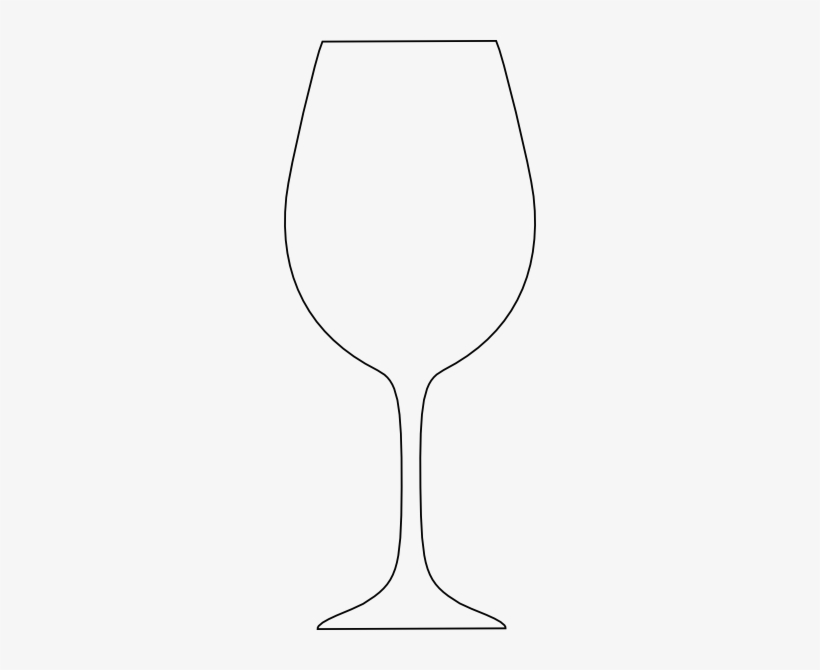 Wine Glass Outline Clip Art At Clker Transparent PNG - 252x590 - Free