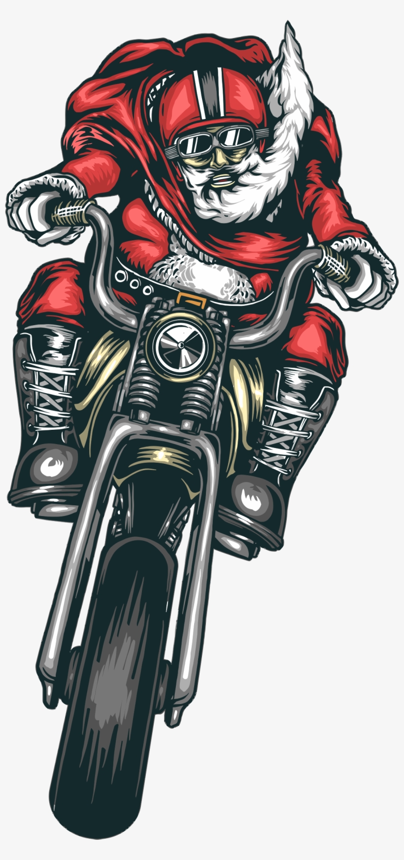 This Free Icons Png Design Of Motorcycle Santa, transparent png download